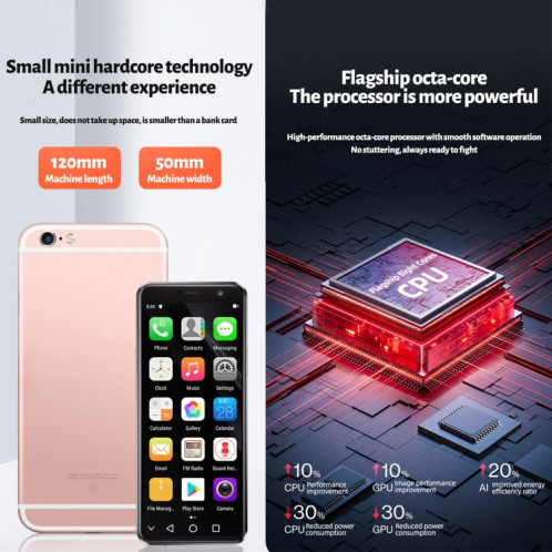 SOYES XS16 Pro, 4 Go + 128 Go, 4,0 pouces Android 9.0 MTK6762 Octa Core jusqu'à 2,0 GHz, OTG, Réseau : 4G, Double SIM (Noir) SS598B461-011
