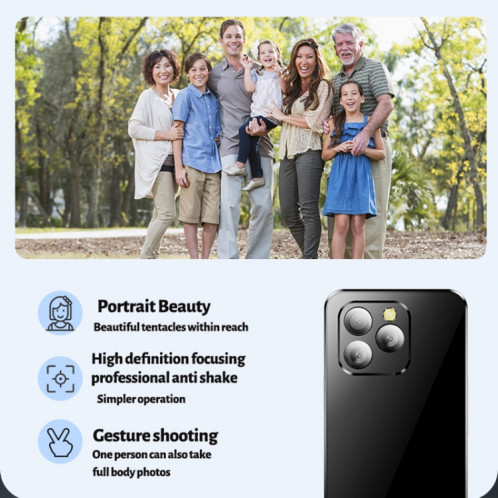 SOYES XS16 Pro, 4 Go + 128 Go, 4,0 pouces Android 9.0 MTK6762 Octa Core jusqu'à 2,0 GHz, OTG, Réseau : 4G, Double SIM (Noir) SS598B461-011