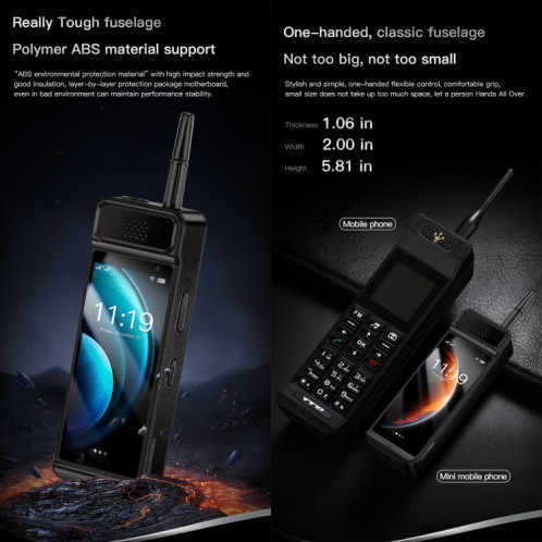 SOYES W88 Pro, 2 Go + 16 Go, batterie 4600 mAh, 4,0 pouces Android 12 MTK6739CW Quad Core, réseau : 4G, OTG, double SIM (noir) SS599B1559-013
