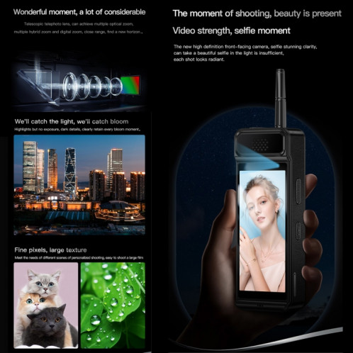SOYES W88 Pro, 2 Go + 16 Go, batterie 4600 mAh, 4,0 pouces Android 12 MTK6739CW Quad Core, réseau : 4G, OTG, double SIM (noir) SS599B1559-013