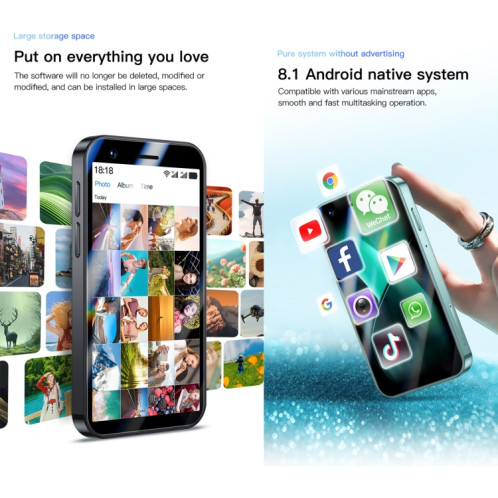 SOYES P70 Pro Max, 1 Go + 16 Go, 3,0 pouces Android 8.1 MTK6580 Quad Core, Réseau : 3G, Double SIM (Blanc) SS621W697-012