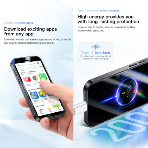 SOYES P70 Pro Max, 1 Go + 16 Go, 3,0 pouces Android 8.1 MTK6580 Quad Core, Réseau : 3G, Double SIM (Noir) SS621B1866-012