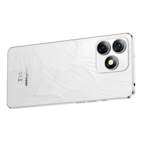  Ulefone Note 18 Pro, 6 Go + 256 Go, Face ID et empreinte digitale latérale, 6,78 pouces Android 14 MediaTek Helio G91 MTK6769 Octa Core, Réseau : 4G, Double SIM, OTG, NFC (Moonlit White) SU623W219-019