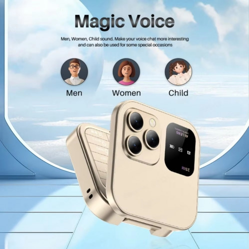 Téléphone à clapet mini SERVO i16 Pro, 1,77 pouces, MTK6261D, 23 touches, prise en charge Bluetooth, FM, Magic Sound, numérotation rapide, GSM, double SIM (noir) SS636B483-08