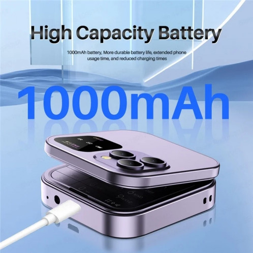 Téléphone à clapet mini SERVO i16 Pro, 1,77 pouces, MTK6261D, 23 touches, prise en charge Bluetooth, FM, Magic Sound, numérotation rapide, GSM, double SIM (noir) SS636B483-08