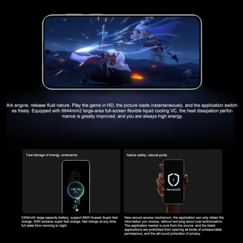 HUAWEI Mate 70, 12 Go + 256 Go, Harmony AI, identification par empreinte digitale latérale, 6,7 pouces HarmonyOS 4.3, NFC, OTG, ne prend pas en charge Google Play (vert) SH637G386-017