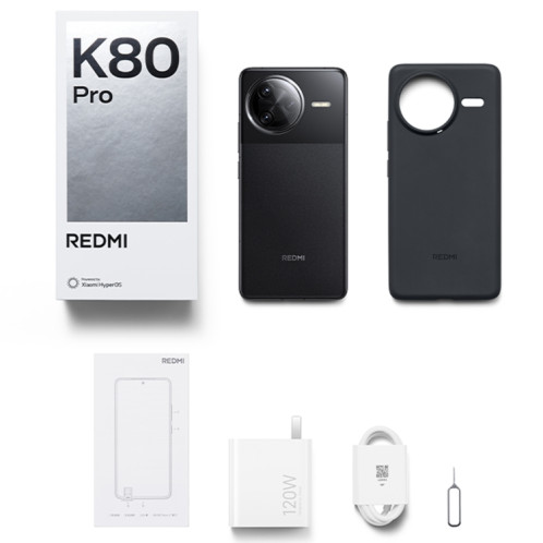 Xiaomi Redmi K80 Pro, 12 Go + 512 Go, 6,67 pouces Xiaomi HyperOS 2 Snapdragon 8 Elite Octa Core, NFC, Réseau : 5G (Mint) SX55MG1738-016