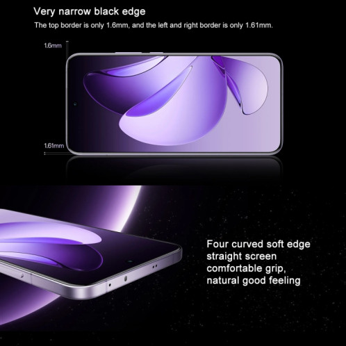 Téléphone OPPO Reno13 Pro AI, 12 Go + 512 Go, écran empreinte digitale, 6,83 pouces ColorOS 15.0 Dimensity 8350 Octa Core, NFC, OTG, réseau : 5G (violet) SO667P1194-018