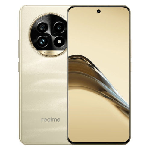 Realme 13 Pro+, 12 Go + 256 Go, identification par empreinte digitale sur l'écran, 6,7 pouces Realme UI 5.0 Snapdragon 7s Gen 2 Octa Core, NFC, réseau : 5G (or) SR673J325-021