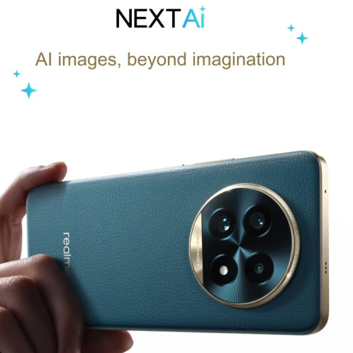 Realme 13 Pro+, 12 Go + 256 Go, identification par empreinte digitale sur l'écran, 6,7 pouces Realme UI 5.0 Snapdragon 7s Gen 2 Octa Core, NFC, réseau : 5G (or) SR673J325-021