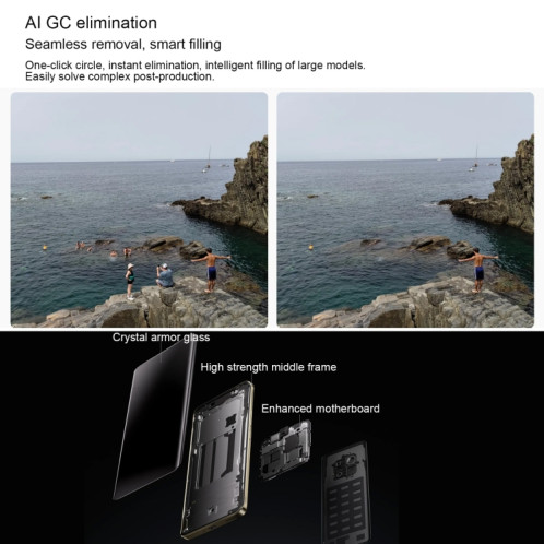 Realme 13 Pro+, 12 Go + 512 Go, identification par empreinte digitale sur l'écran, 6,7 pouces Realme UI 5.0 Snapdragon 7s Gen 2 Octa Core, NFC, réseau : 5G (vert émeraude) SR74EM1787-021