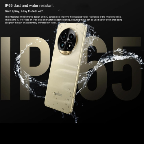 Realme 13 Pro+, 12 Go + 512 Go, identification par empreinte digitale sur l'écran, 6,7 pouces Realme UI 5.0 Snapdragon 7s Gen 2 Octa Core, NFC, réseau : 5G (vert émeraude) SR74EM1787-021