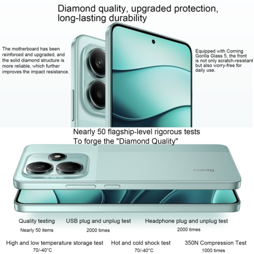 Xiaomi Redmi Note 14 5G, 12 Go + 256 Go, 6,67 pouces Xiaomi HyperOS Mediatek Dimensity 7025-Ultra Octa Core, Réseau : 5G (Blanc) SX680W655-09