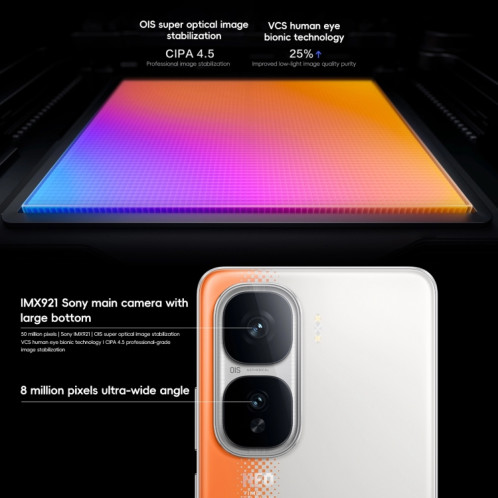 vivo iQOO Neo10, 16 Go + 512 Go, Face ID / Identification par empreinte digitale à l'écran, 6,78 pouces Android 15 OriginOS 5 Snapdragon 8 Gen 3 Octa Core, OTG, NFC, Réseau : 5G, Prise en charge de Google Play SV686E92-013