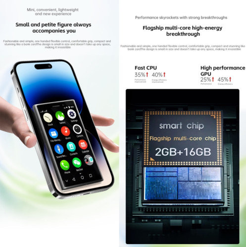 SOYES S24 Pro, 2 Go + 16 Go, 3,0 pouces Android 9.0 MTK6580 Quad Core, Bluetooth, WiFi, Réseau : 3G, Double SIM (Rose) SS697F1848-07
