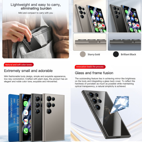 SOYES S24 Pro Max, 2 Go + 16 Go, 3,0 pouces Android 10.0 MTK6737M Quad Core, Bluetooth, WiFi, Réseau : 4G, Double SIM, Prise en charge de Google Play Store (Gris) SS698H1969-012