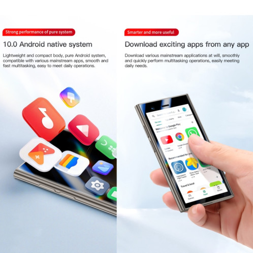 SOYES S24 Pro Max, 2 Go + 16 Go, 3,0 pouces Android 10.0 MTK6737M Quad Core, Bluetooth, WiFi, Réseau : 4G, Double SIM, Prise en charge de Google Play Store (Gris) SS698H1969-012