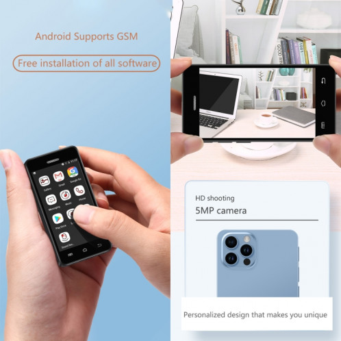 MELROSE S9 Pro, 2 Go + 16 Go, 3,0 pouces Android 8.1 MTK6580 Quad Core, Bluetooth, WiFi, Réseau : 3G, Double SIM (Noir) SH699B1537-08