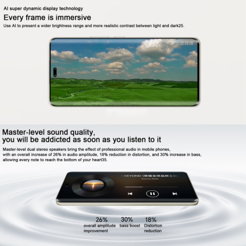 Honor 300 Pro, 12 Go + 512 Go, écran empreinte digitale, 6,78 pouces MagicOS 9.0 / Android 15 Snapdragon 8 Gen 3 Octa Core, réseau : 5G, NFC, OTG, ne prend pas en charge Google Play (blanc) SH703W1217-016