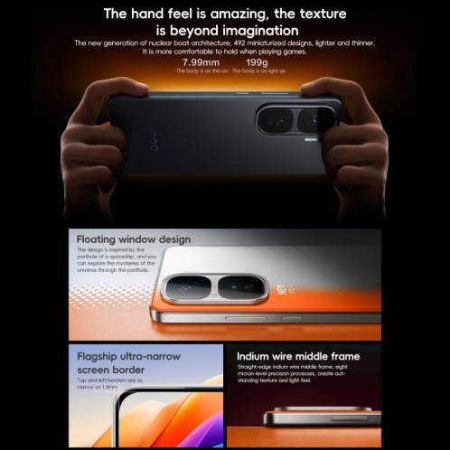 vivo iQOO Neo10, 12 Go + 256 Go, Face ID / Identification par empreinte digitale à l'écran, 6,78 pouces Android 15 OriginOS 5 Snapdragon 8 Gen 3 Octa Core, OTG, NFC, Réseau : 5G, Prise en charge de Google Play (Blanc) SV707W778-013