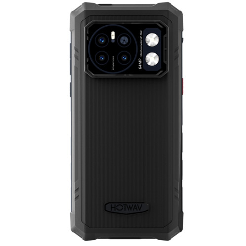 HOTWAV CYBER 13, téléphone robuste IP68/IP69K, 8 Go + 128 Go, 10800 mAh, 6,6 pouces Android 14.0 Unisoc T606 Octa Core, réseau : 4G, NFC, OTG (noir) SH708B176-015