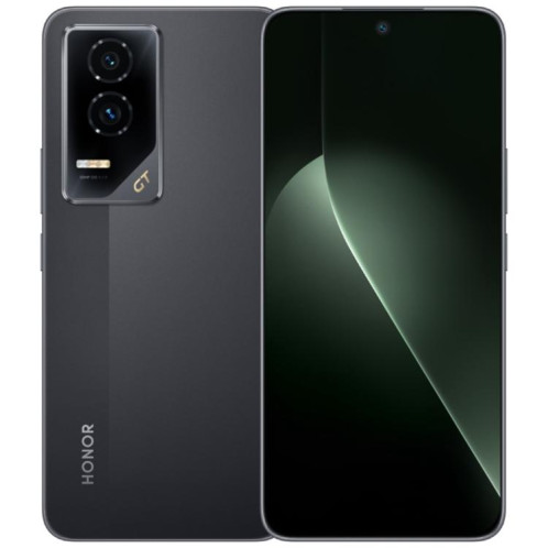 Honor GT, 16 Go + 256 Go, lecteur d'empreintes digitales à l'écran, 6,7 pouces MagicOS 9.0 Android 15.0 Snapdragon 8 Gen 3 Octa Core, réseau : 5G, OTG, NFC (noir) SH722B772-016
