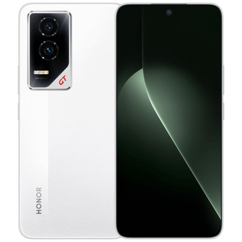 Honor GT, 16 Go + 512 Go, lecteur d'empreintes digitales intégré à l'écran, 6,7 pouces MagicOS 9.0 Android 15.0 Snapdragon 8 Gen 3 Octa Core, réseau : 5G, OTG, NFC (blanc) SH723W1179-016