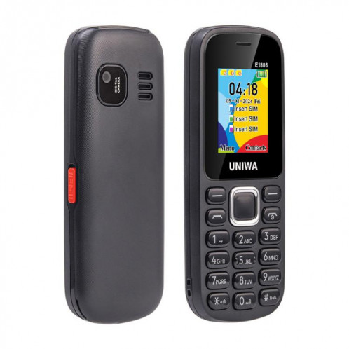 Téléphone à clavier pour personnes âgées UNIWA E1808, 1,77 pouces SC6531E, lampe de poche LED, 21 touches, réseau : 2G, triple SIM, (vert) SU731G999-08