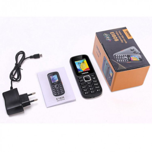 Téléphone à clavier pour personnes âgées UNIWA E1808, 1,77 pouces SC6531E, lampe de poche LED, 21 touches, réseau : 2G, triple SIM, (vert) SU731G999-08