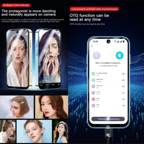 SOYES XS19 Pro, 3 Go + 32 Go, 3,8 pouces Android 12.0 MTK6762 Quad Core, Réseau : 4G, Double SIM, GPS, OTG, Prise en charge de Google Play Store (Noir) SS734B25-012
