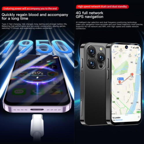 SOYES XS19 Pro, 3 Go + 32 Go, 3,8 pouces Android 12.0 MTK6762 Quad Core, Réseau : 4G, Double SIM, GPS, OTG, Prise en charge de Google Play Store (Noir) SS734B25-012