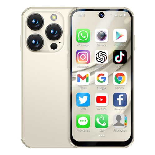 SOYES XS19 Pro, 4 Go + 64 Go, 3,8 pouces Android 12.0 MTK6762 Quad Core, Réseau : 4G, Double SIM, GPS, OTG, Prise en charge de Google Play Store (Beige) SS735Q1582-012
