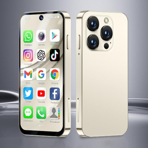 SOYES XS19 Pro, 4 Go + 64 Go, 3,8 pouces Android 12.0 MTK6762 Quad Core, Réseau : 4G, Double SIM, GPS, OTG, Prise en charge de Google Play Store (Beige) SS735Q1582-012