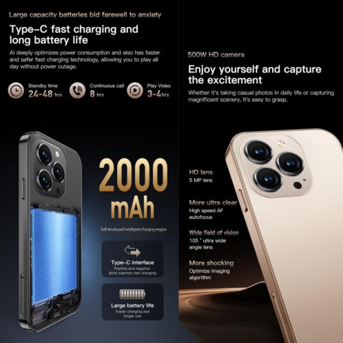 SOYES ONEMYTH M16 Pro, 2 Go + 16 Go, 4,0 pouces Android 10.0 MTK6580 Quad Core, Réseau : 3G, Double SIM (Rose) SS752F128-014