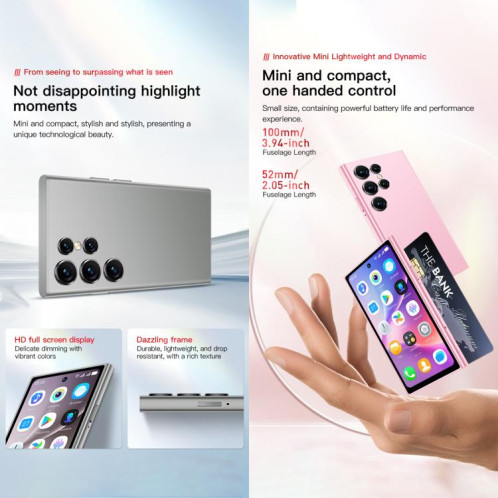 SOYES ONEMYTH S25 Pro, 2 Go + 16 Go, 4,0 pouces Android 10.0 MTK6580 Quad Core, Réseau : 3G, Double SIM (Rose) SS753F585-015
