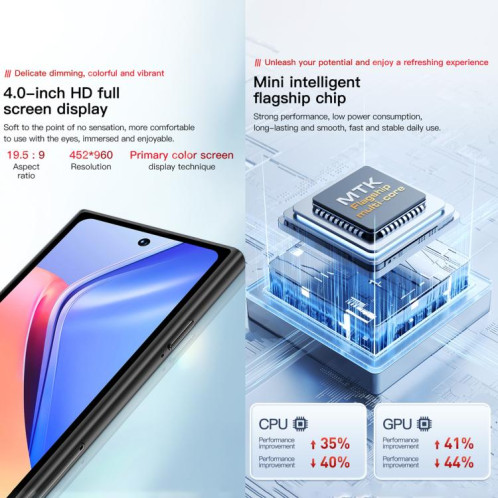 SOYES ONEMYTH S25 Pro, 2 Go + 16 Go, 4,0 pouces Android 10.0 MTK6580 Quad Core, Réseau : 3G, Double SIM (Gris) SS753H1874-015