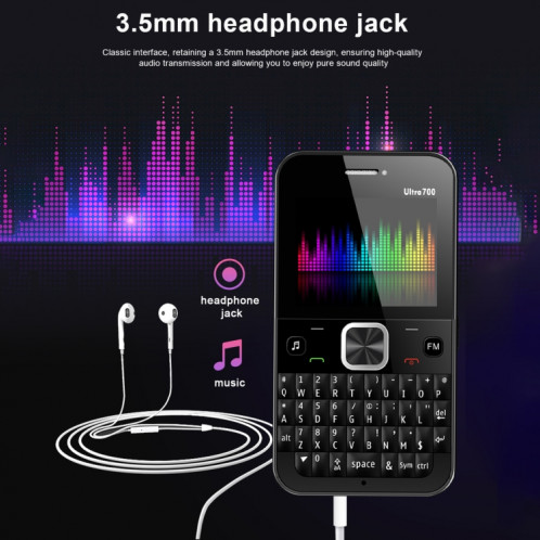 SERVO U700, 2,4 pouces, MTK6261D, 58 claviers complets, prise en charge Bluetooth, FM, NFC, numérotation rapide, lampe de poche, GSM, Quad SIM (vert) SS764G729-011