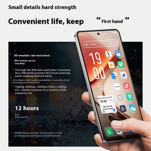 vivo iQOO Z9 Turbo+, 16 Go + 256 Go, 6,78 pouces Android 14.0 OriginOS 4 Dimensity 9300+ Octa Core 3,4 GHz, OTG, NFC, Réseau : 5G, Prise en charge de Google Play (couleur titane) SV90TC1259-022