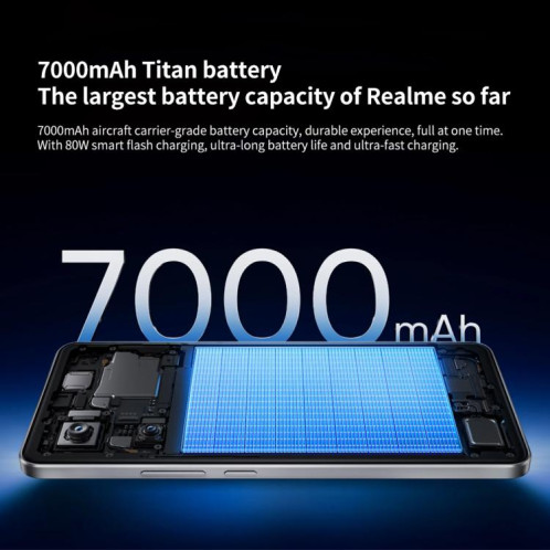 Realme Neo7, 12 Go + 256 Go, 6,78 pouces Android 15 / Realme UI 6.0 MediaTek Dimensity 9300+ Octa Core, NFC, Réseau : 5G, Prise en charge de Google Play (Blanc) SR815W738-023