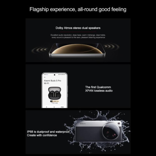 Xiaomi 15 Ultra, 12 Go + 256 Go, empreinte digitale ultrasonique 3D, appareil photo 200 MP, 6,73 pouces Xiaomi HyperOS 2 Snapdragon 8 Elite Octa Core 3 nm, NFC, réseau : 5G (blanc) SX832W1077-024