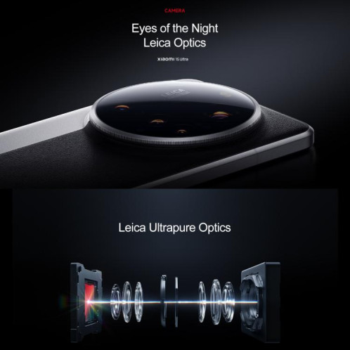 Xiaomi 15 Ultra, 12 Go + 256 Go, empreinte digitale ultrasonique 3D, appareil photo 200 MP, 6,73 pouces Xiaomi HyperOS 2 Snapdragon 8 Elite Octa Core 3 nm, NFC, réseau : 5G (noir argent) SX32BS287-024