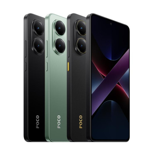  Xiaomi POCO X7 Pro 5G Global, 12 Go + 256 Go, lecteur d'empreintes digitales à l'écran, 6,67 pouces Xiaomi HyperOS 2 MediaTek Dimensity 8400-Ultra Octa Core, NFC, réseau : 5G (vert) SX842G401-012