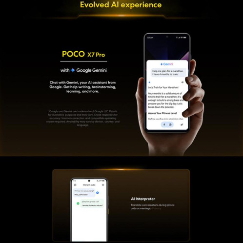  Xiaomi POCO X7 Pro 5G Global, 12 Go + 256 Go, lecteur d'empreintes digitales à l'écran, 6,67 pouces Xiaomi HyperOS 2 MediaTek Dimensity 8400-Ultra Octa Core, NFC, réseau : 5G (noir) SX842B1604-012