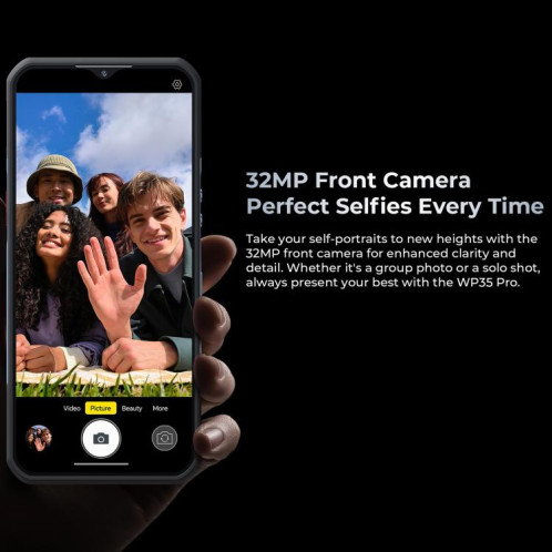  Téléphone robuste Oukitel WP35 Pro 5G, 12 Go + 512 Go, 6,6 pouces, Android 14, MediaTek Dimensity 6300 Octa Core, NFC, OTG, réseau 5G (gris) SO864H538-017