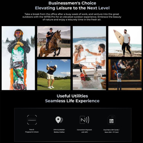  Téléphone robuste Oukitel WP35 Pro 5G, 12 Go + 512 Go, 6,6 pouces, Android 14, MediaTek Dimensity 6300 Octa Core, NFC, OTG, réseau 5G (gris) SO864H538-017