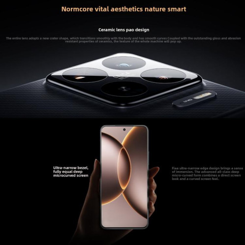Xiaomi 15S Pro, 16 Go + 1 To, lecteur d'empreintes digitales 3D, écran 6,73 pouces, Xiaomi HyperOS 2 Xring O1 3 nm Deca-Core, NFC, réseau 5G (noir) SX872B1167-022