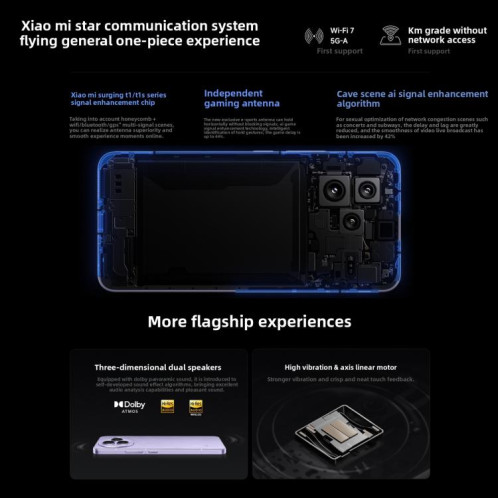 Xiaomi Civi 5 Pro, 12 Go + 512 Go, écran 6,55 pouces, lecteur d'empreintes digitales, processeur Snapdragon 8s Gen 4 Octa-Core, NFC, réseau 5G (noir) SX874B1675-019