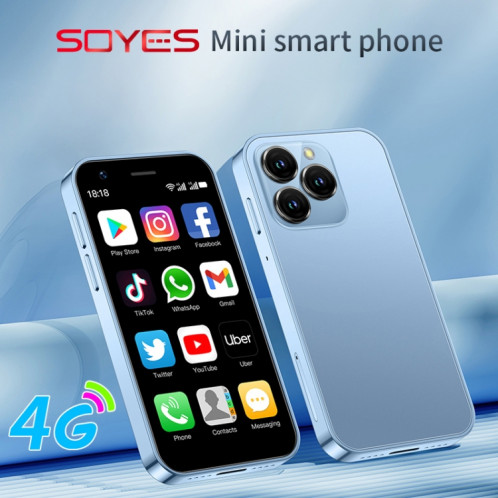 SOYES XS16, 2 Go + 16 Go, 3,0 pouces Android 10.0 MTK6737 Quad Core, Bluetooth, WiFi, Réseau : 4G, Double SIM, Prise en charge de Google Play Store (Bleu) SS875L449-013