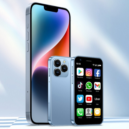 SOYES XS16, 2 Go + 16 Go, 3,0 pouces Android 10.0 MTK6737 Quad Core, Bluetooth, WiFi, Réseau : 4G, Double SIM, Prise en charge de Google Play Store (Bleu) SS875L449-013