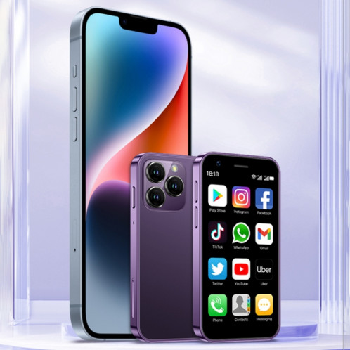 SOYES XS16, 2 Go + 16 Go, 3,0 pouces Android 10.0 MTK6737 Quad Core, Bluetooth, WiFi, Réseau : 4G, Double SIM, Prise en charge de Google Play Store (Violet) SS875P244-013